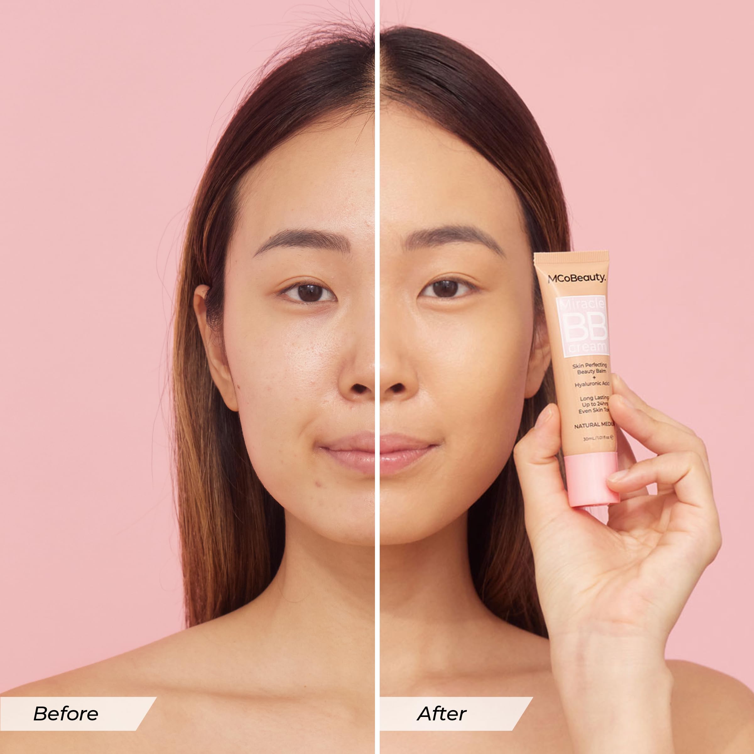 MCoBeauty blending with damp sponge to create an airbrushed, seamless look