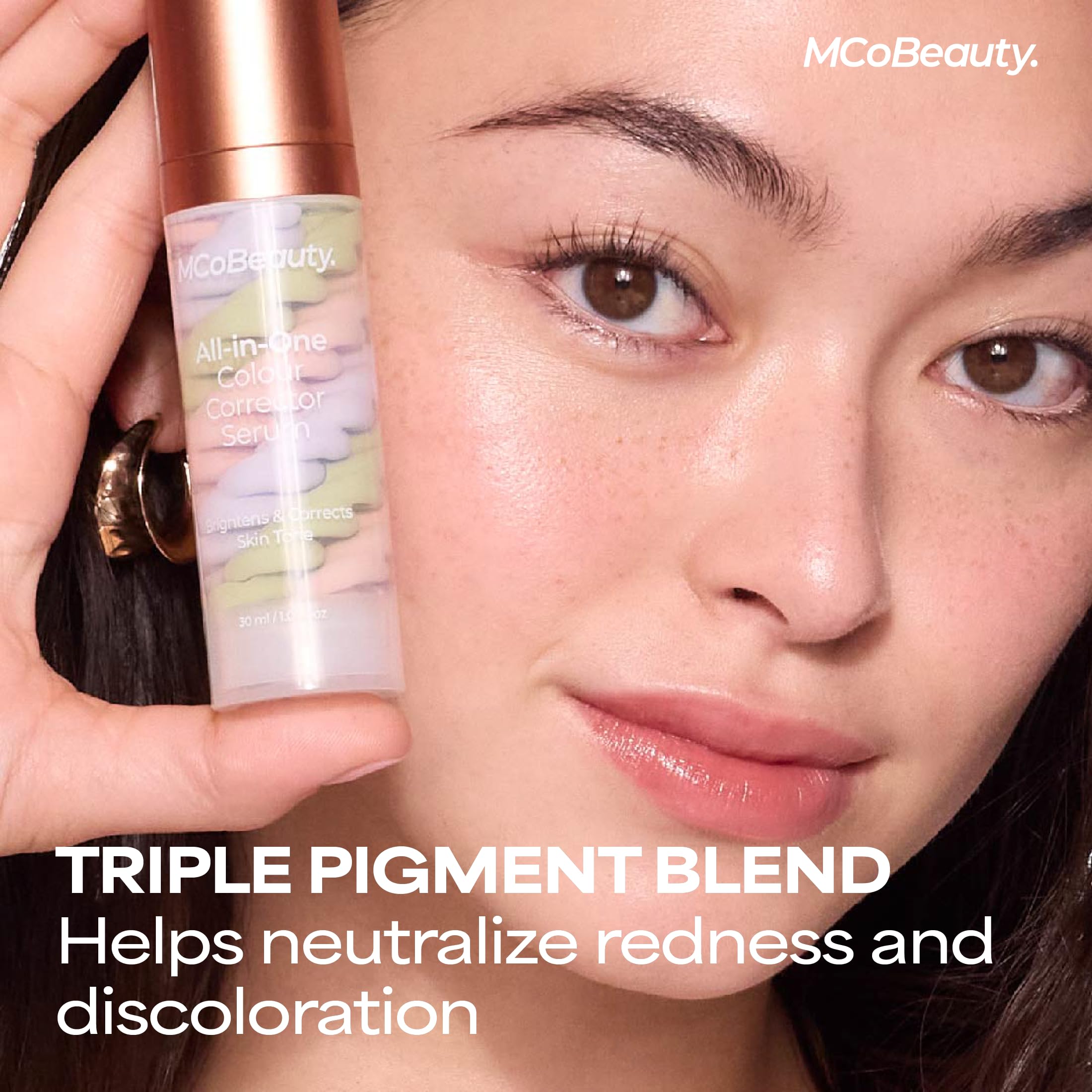 MCoBeauty apricot lavender green pigments marble blend for correction