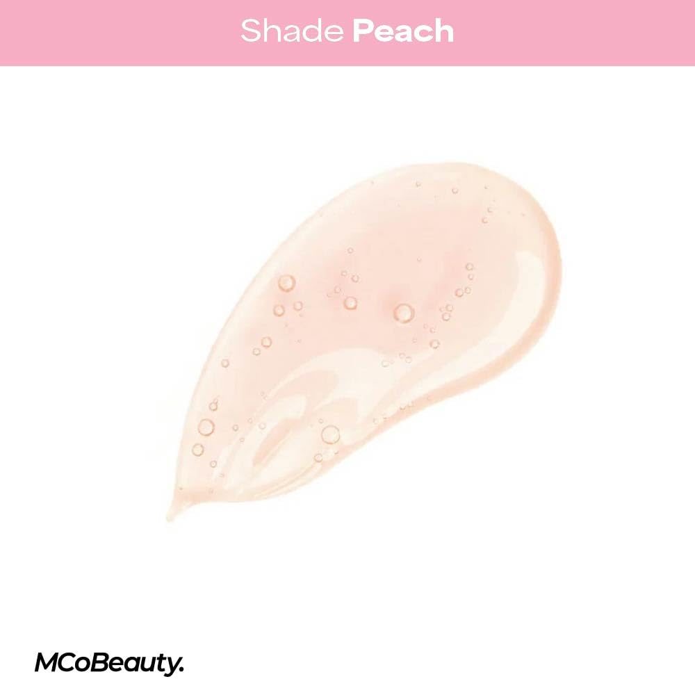 MCoBeauty size comparison next to coin demonstrating travel-friendly 10ml