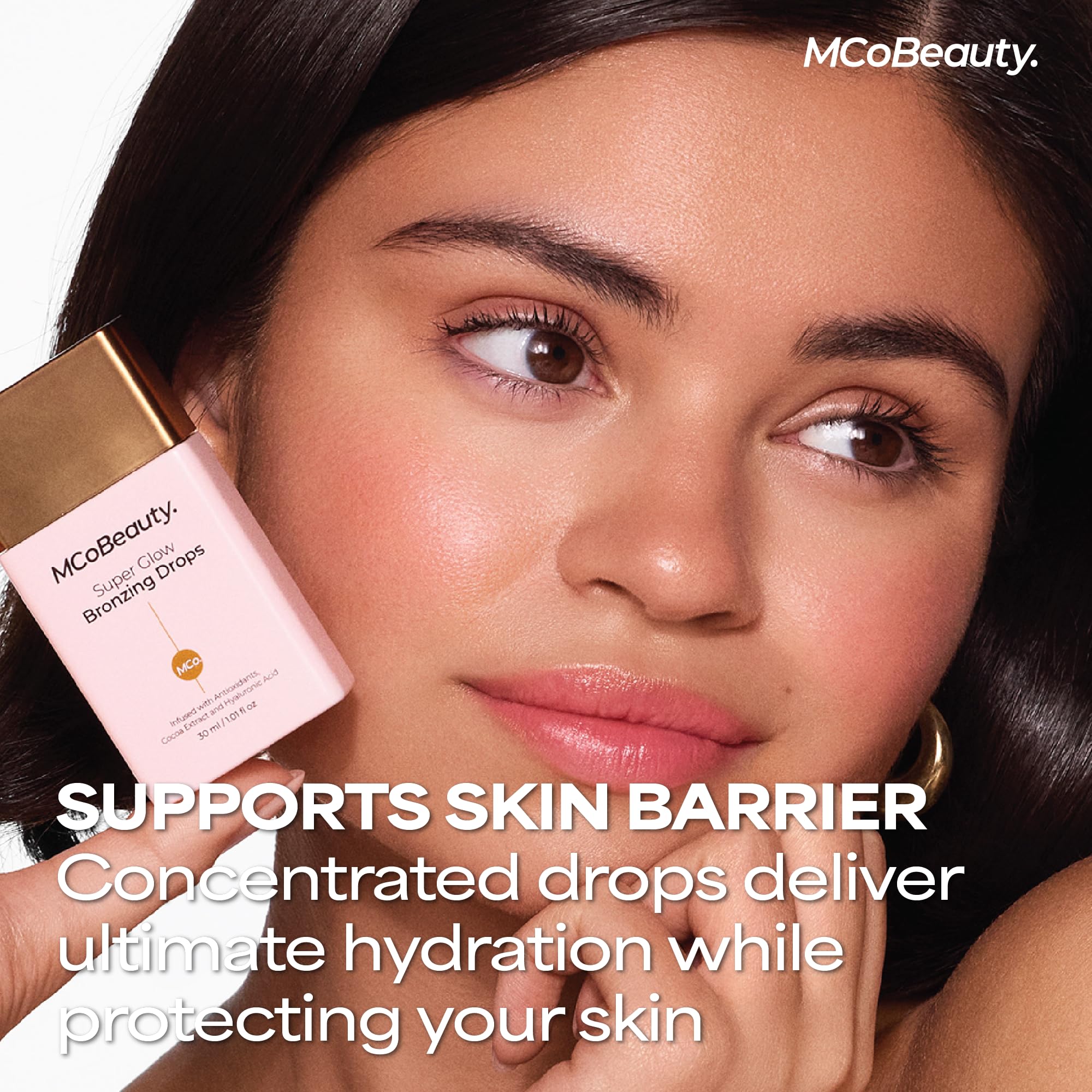 MCoBeauty applied to shoulders and décolletage creating subtle sun-kissed definition