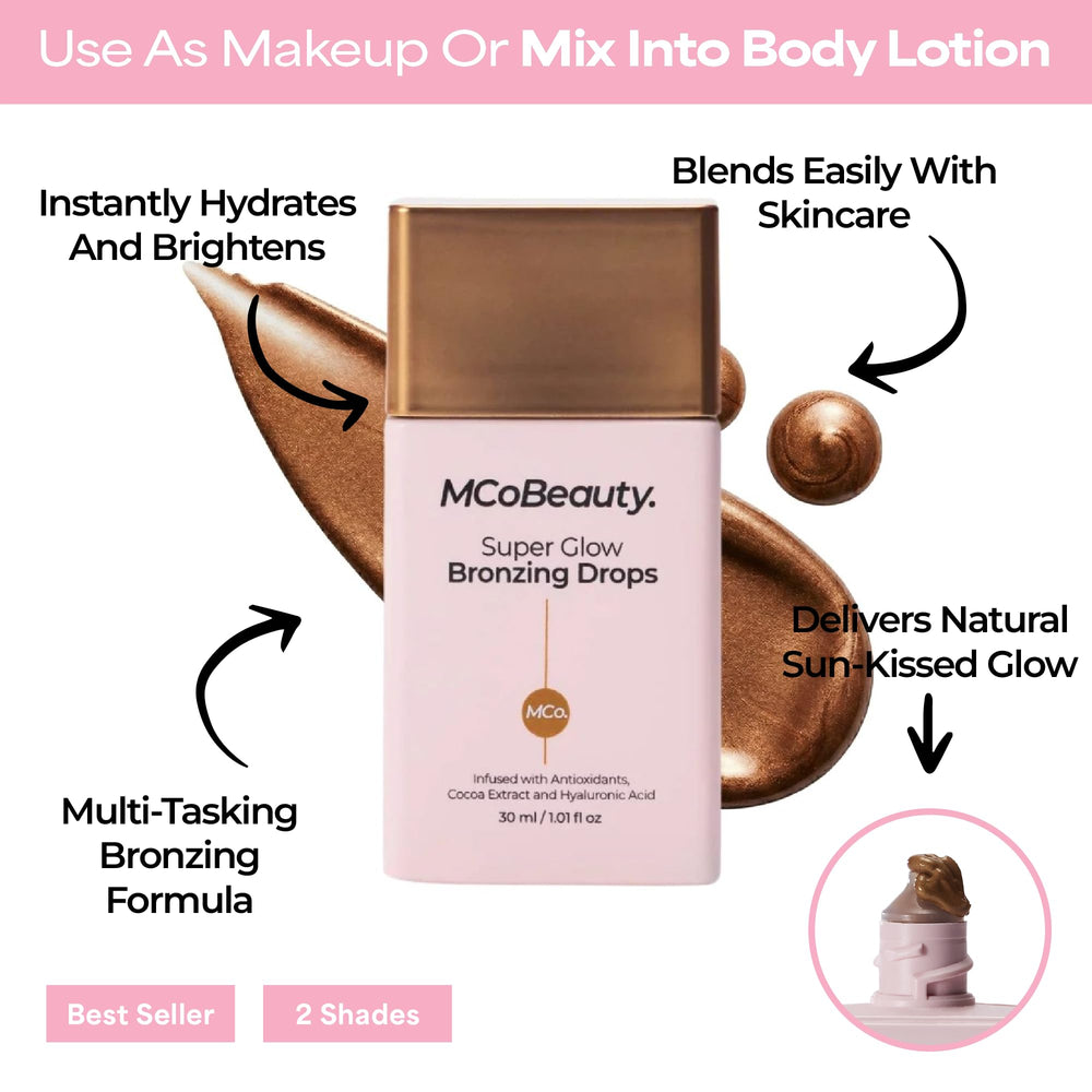 MCoBeauty swatches of Sun Kissed on different skin tones showing buildable golden warmth