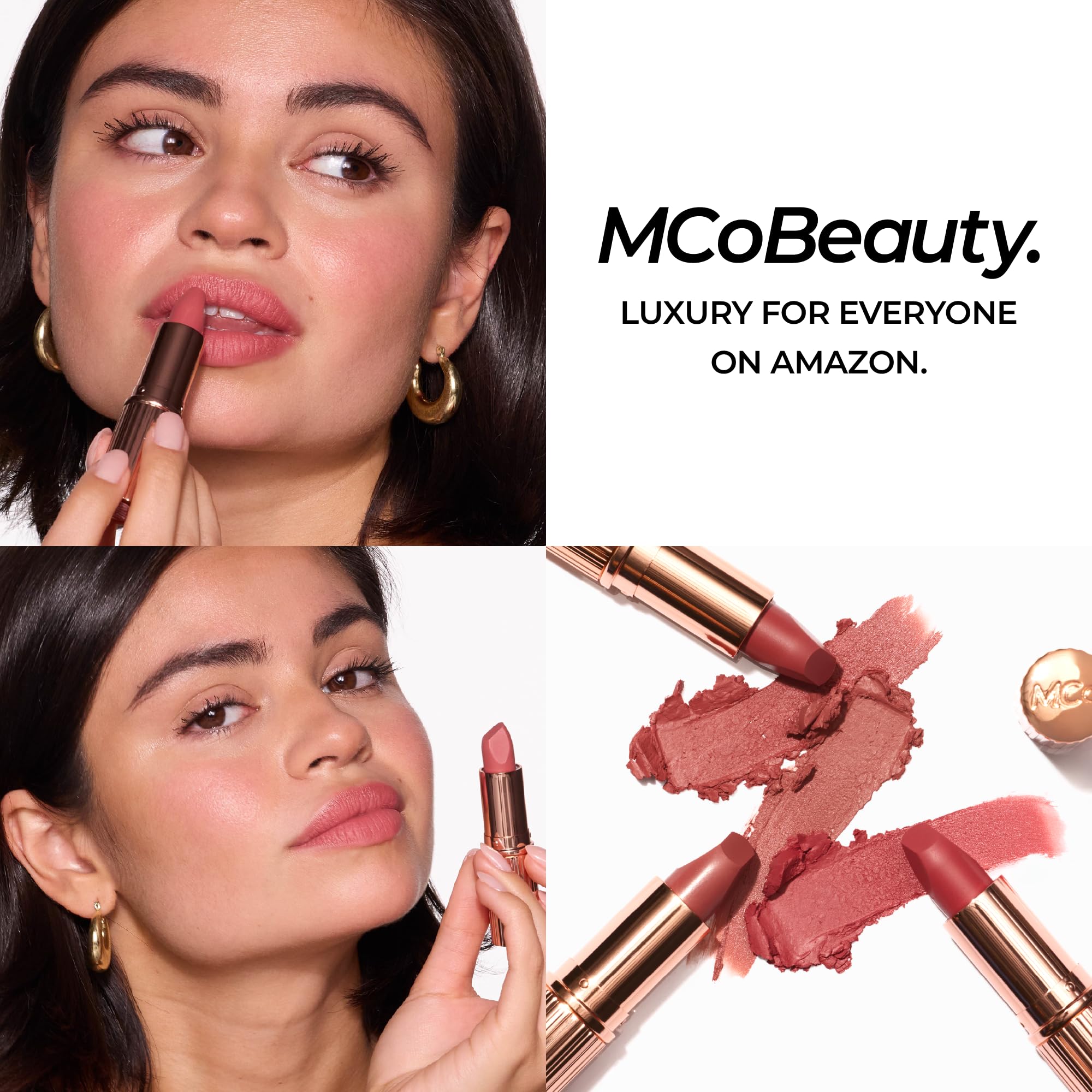 MCoBeauty Very Shelley ingredients label closeup showing vegan, cruelty-free formula benefits