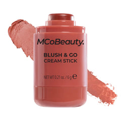 MCoBeauty front packaging showing sleek twist-up stick and shade label