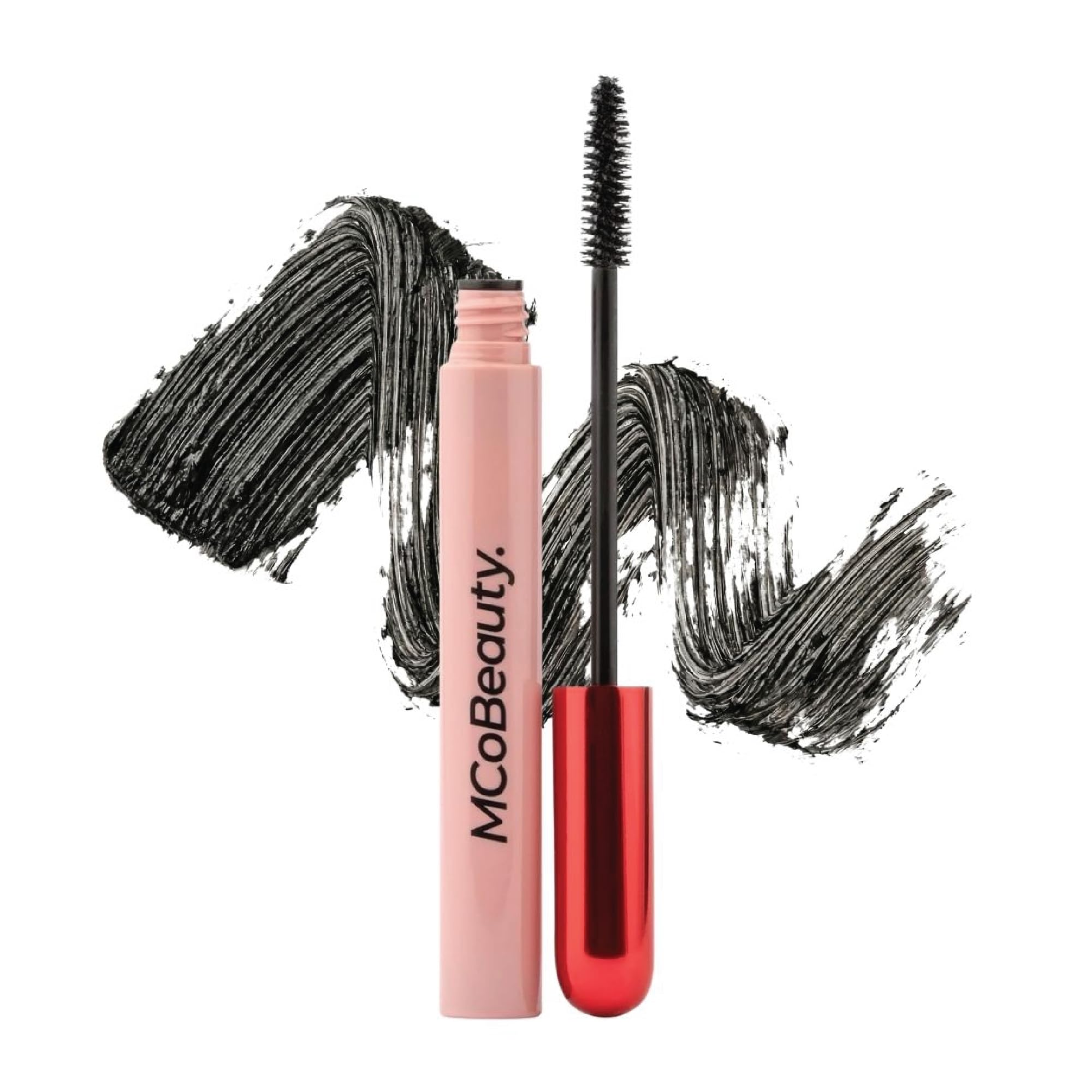MCoBeauty XtendLash front packaging showing sleek tube and branding benefits