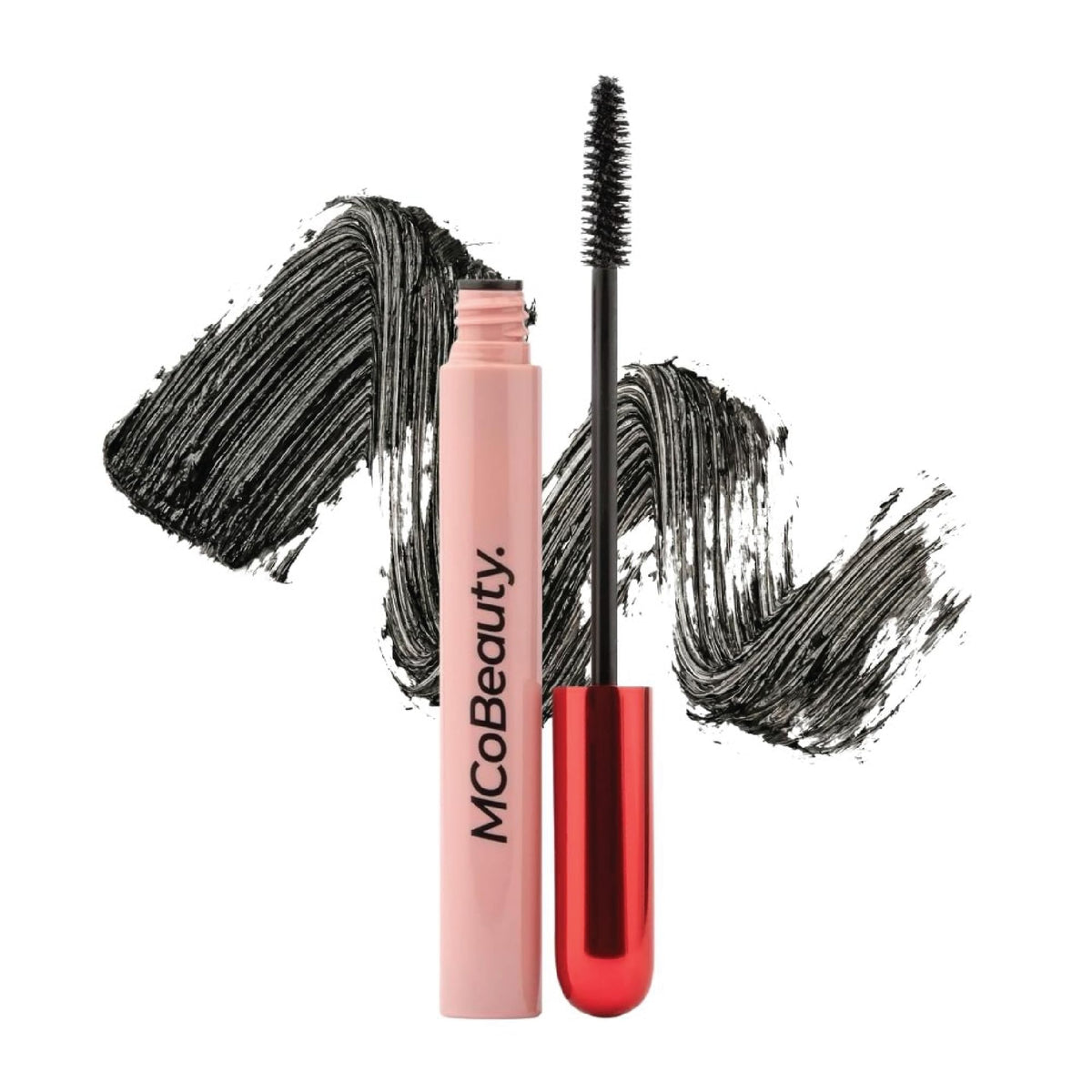 MCoBeauty XtendLash front packaging showing sleek tube and branding benefits