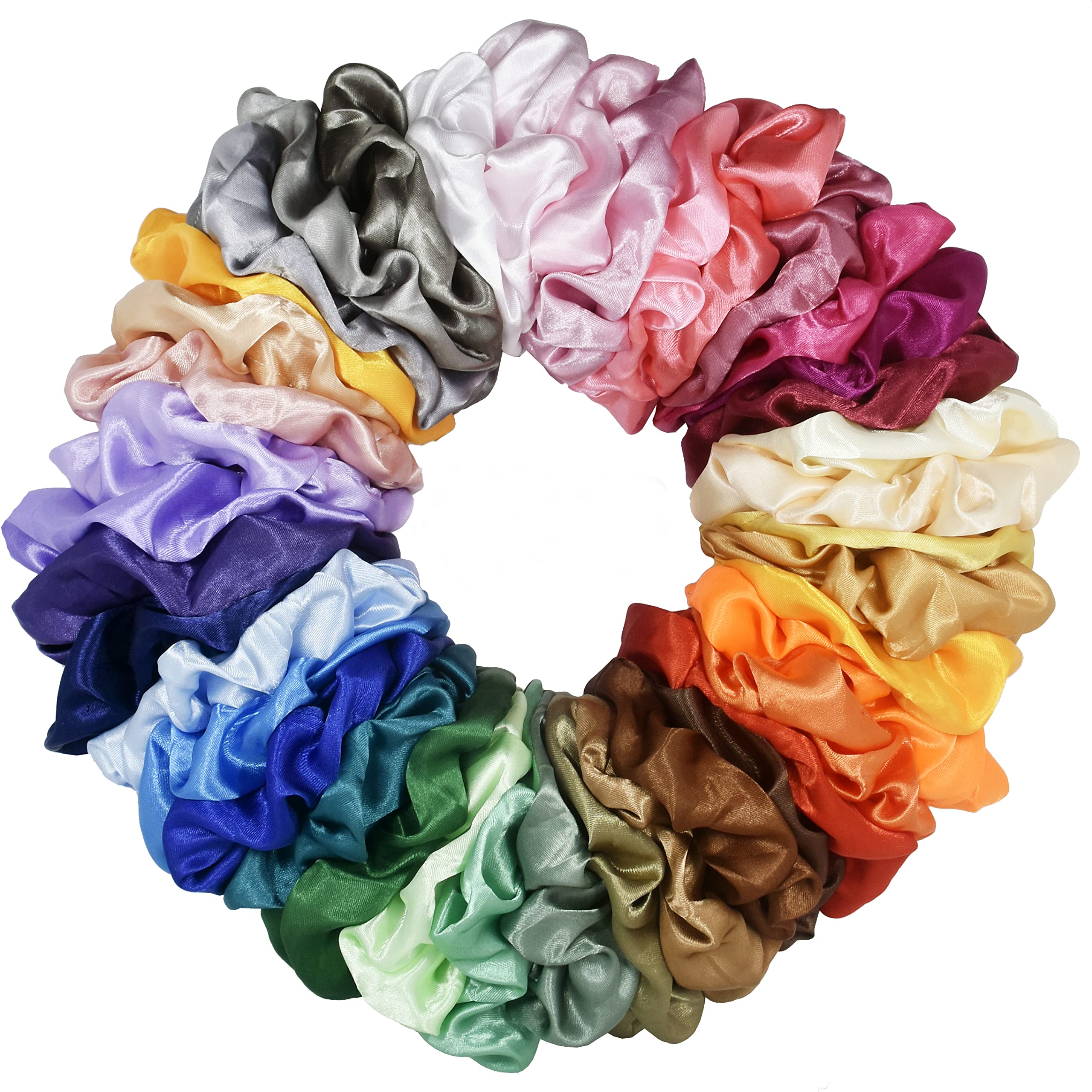 Mcupper front packaging showing full 40-color scrunchie set and variety