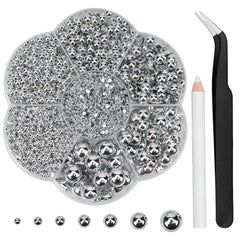 Mdscve front box view showing full 6100 piece pearl kit and tools for organized crafting