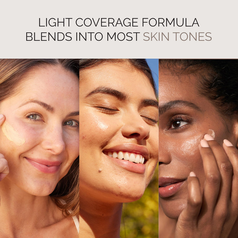MDSolarSciences Gleam + Glow blended on skin showing sheer natural glow