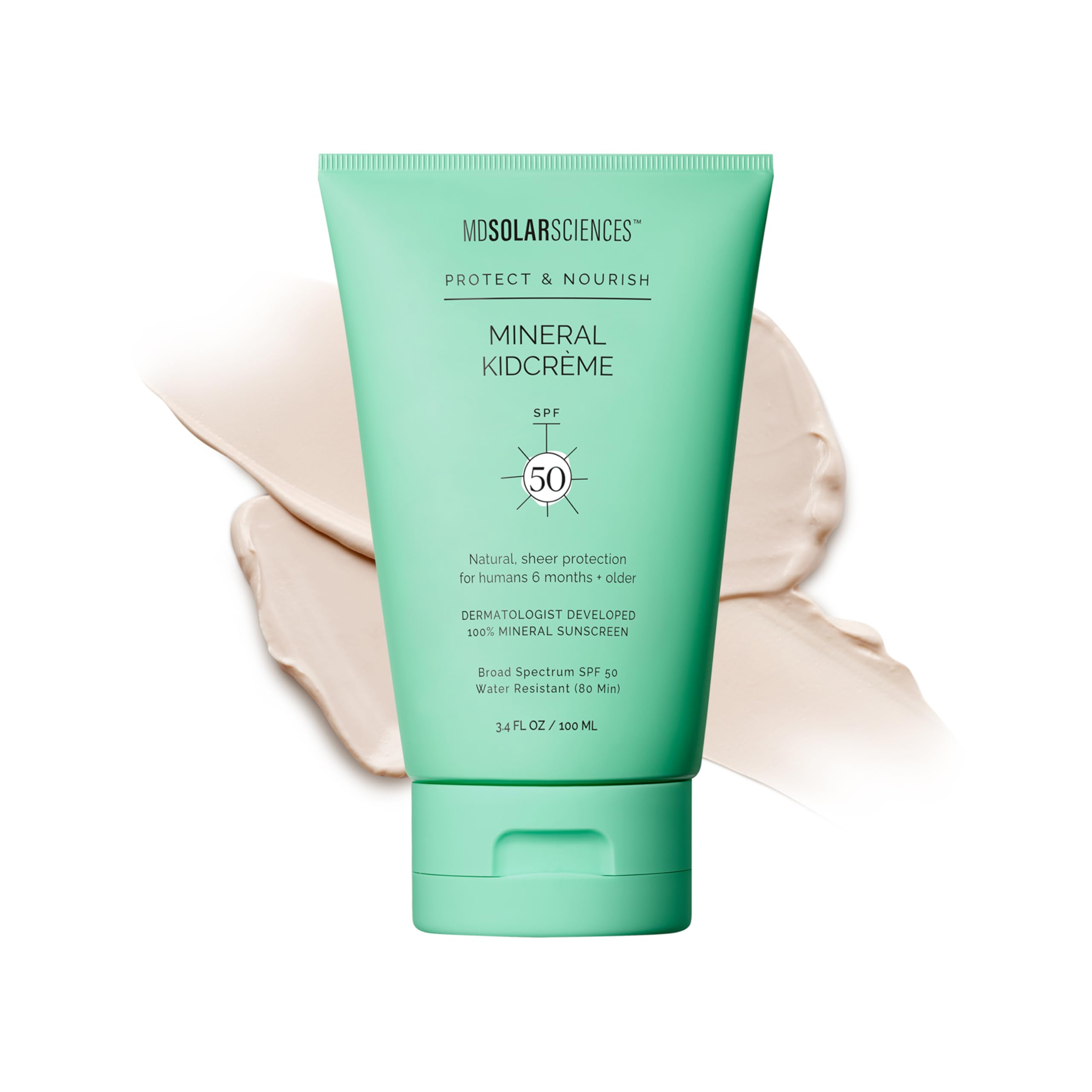 MDSolarSciences KidCrème front packaging showing SPF 50 protection
