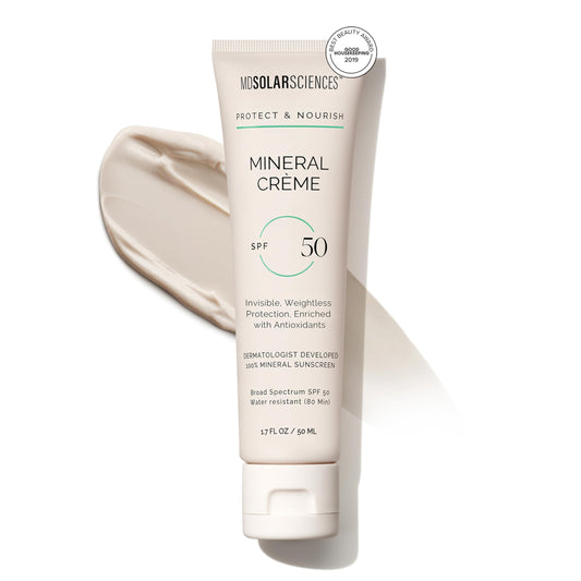 MDSolarSciences front packaging showing SPF 50 protection and compact tube benefit