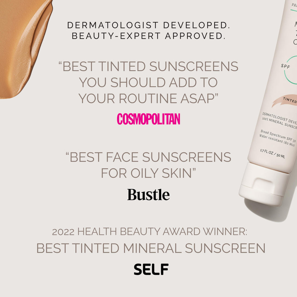 MDSolarSciences applied under makeup showing smoothing primer benefit