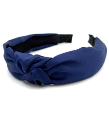 MDSTYLE front view of navy headband showing clean silhouette and style