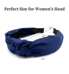 MDSTYLE model wearing navy headband demonstrating comfortable fit