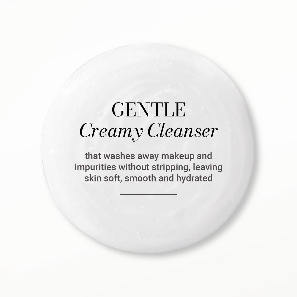 Meaningful Beauty cleanser poured onto hand to show lotion-like consistency for gentle cleansing