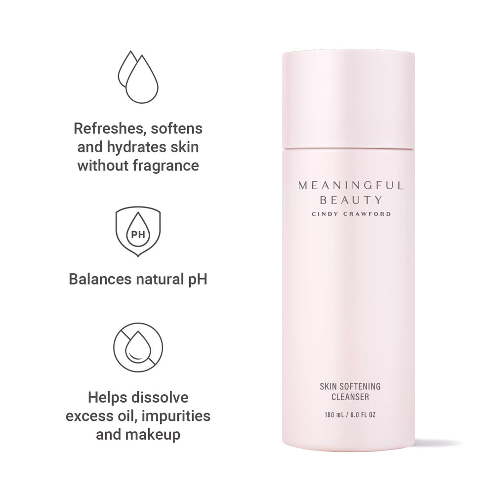 Meaningful Beauty creamy non-foaming texture close-up that soothes and softens skin