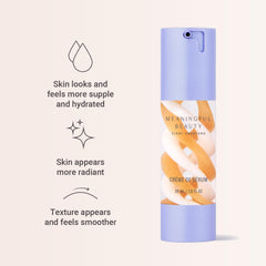 Meaningful Beauty dispenser detail emphasizing controlled, mess-free application benefit