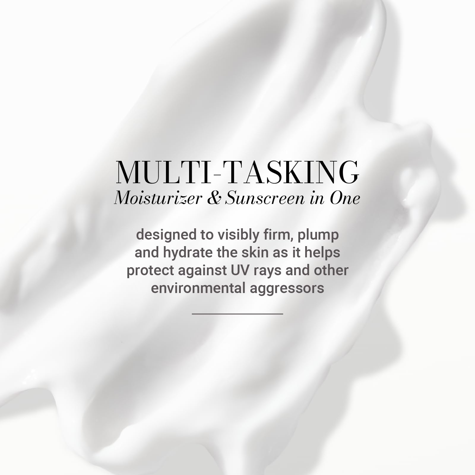 Meaningful Beauty cream being applied on hand demonstrating smooth spread and quick absorption
