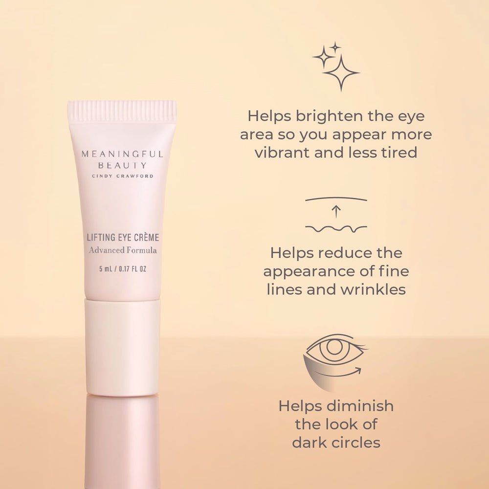 Meaningful Beauty eye crème jar detail showing smooth texture and targeted hydration
