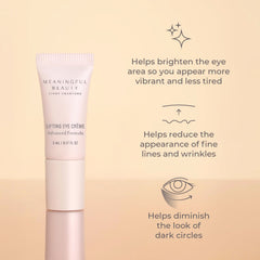 Meaningful Beauty eye crème jar detail showing smooth texture and targeted hydration