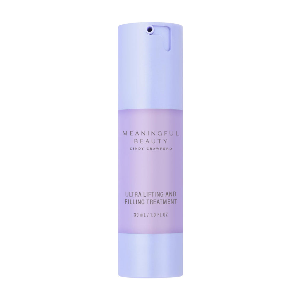 Meaningful Beauty front packaging showing purple bottle and modern label benefit