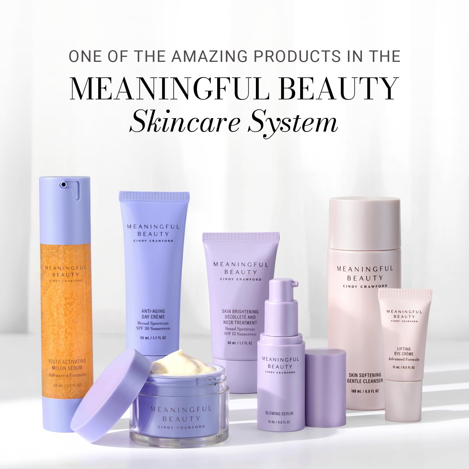 Meaningful Beauty label and ingredients detail showcasing active components and transparency