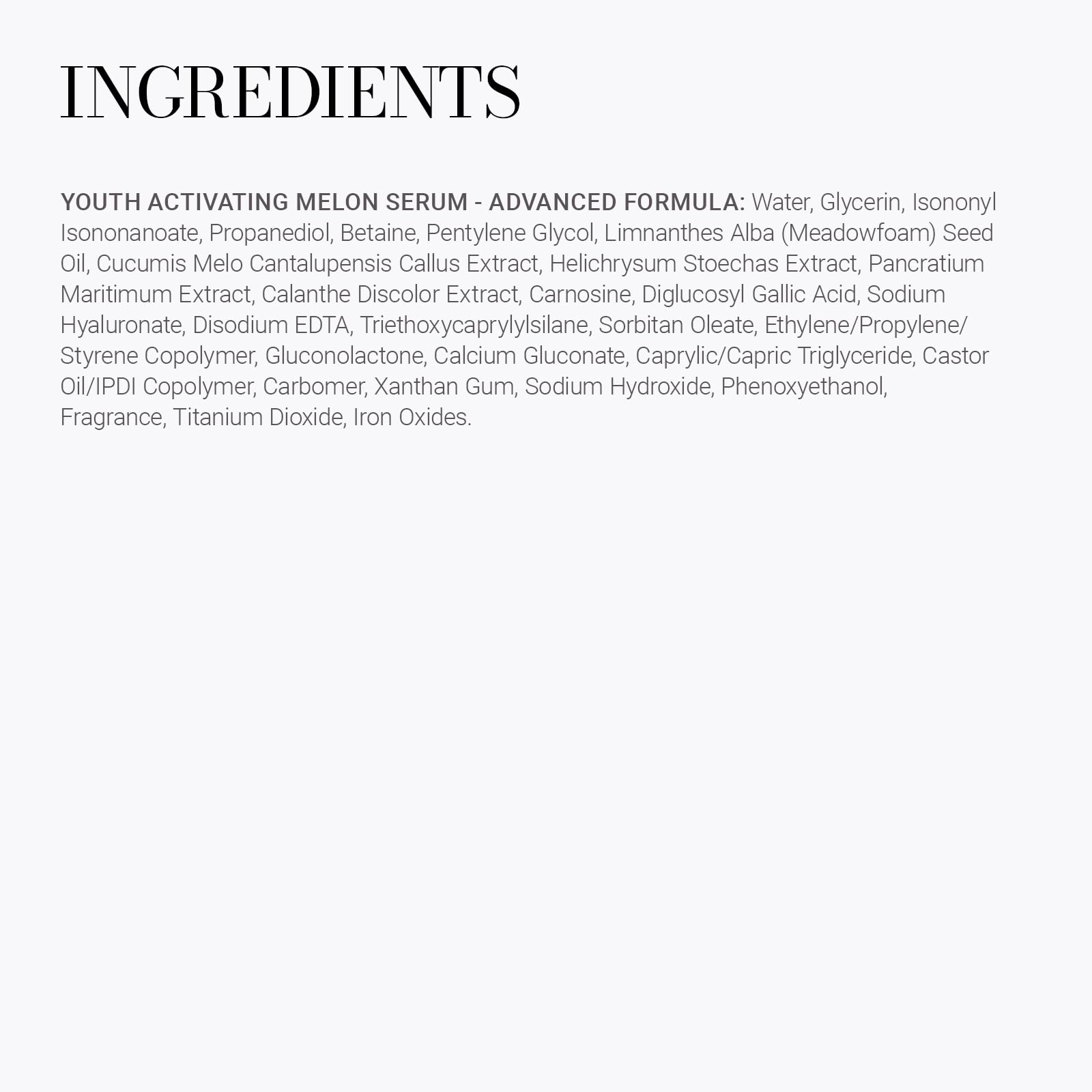 Meaningful Beauty melon leaf extract visual emphasizing antioxidant-rich ingredient benefits