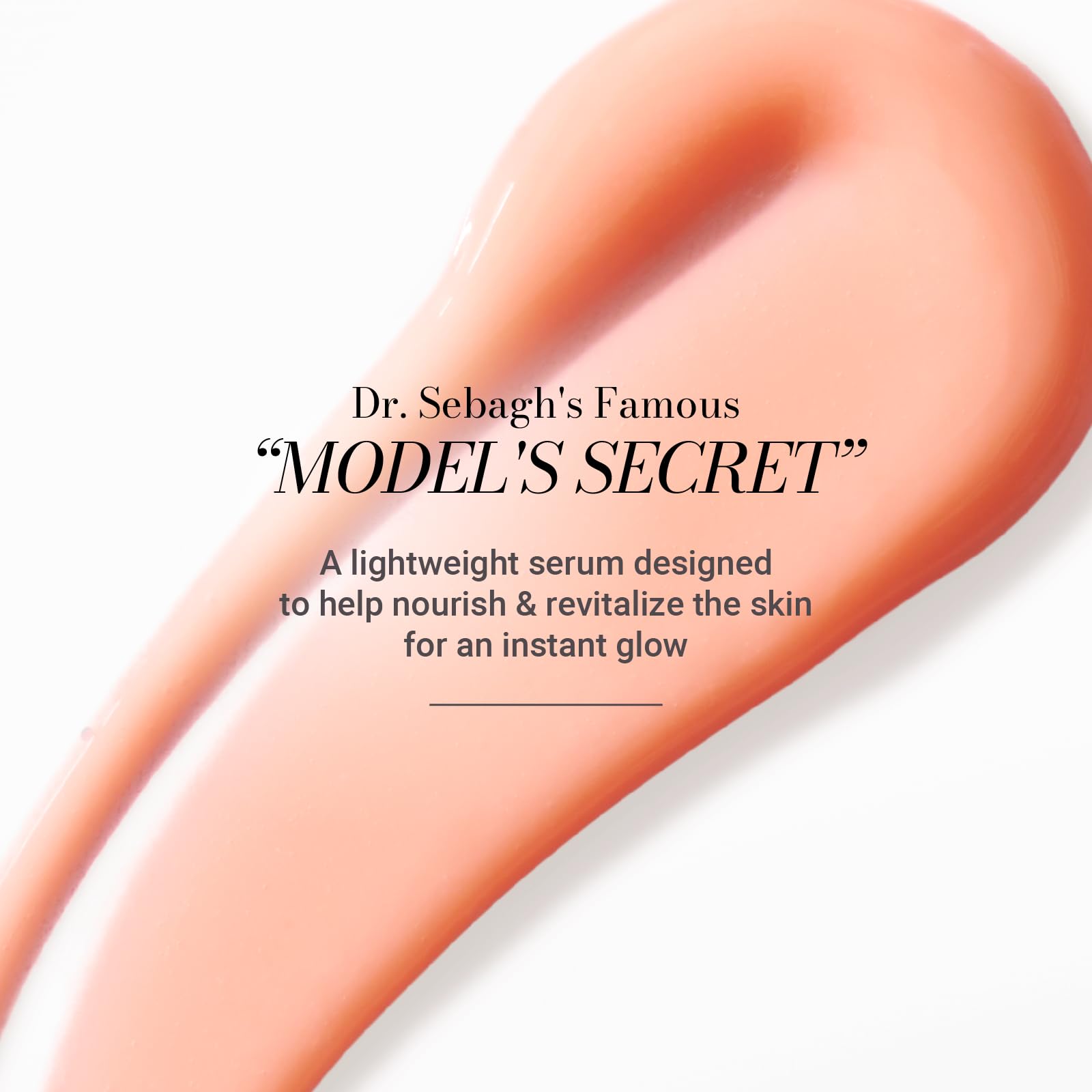 Meaningful Beauty serum absorbing on cheek demonstrating hydrating, dewy finish