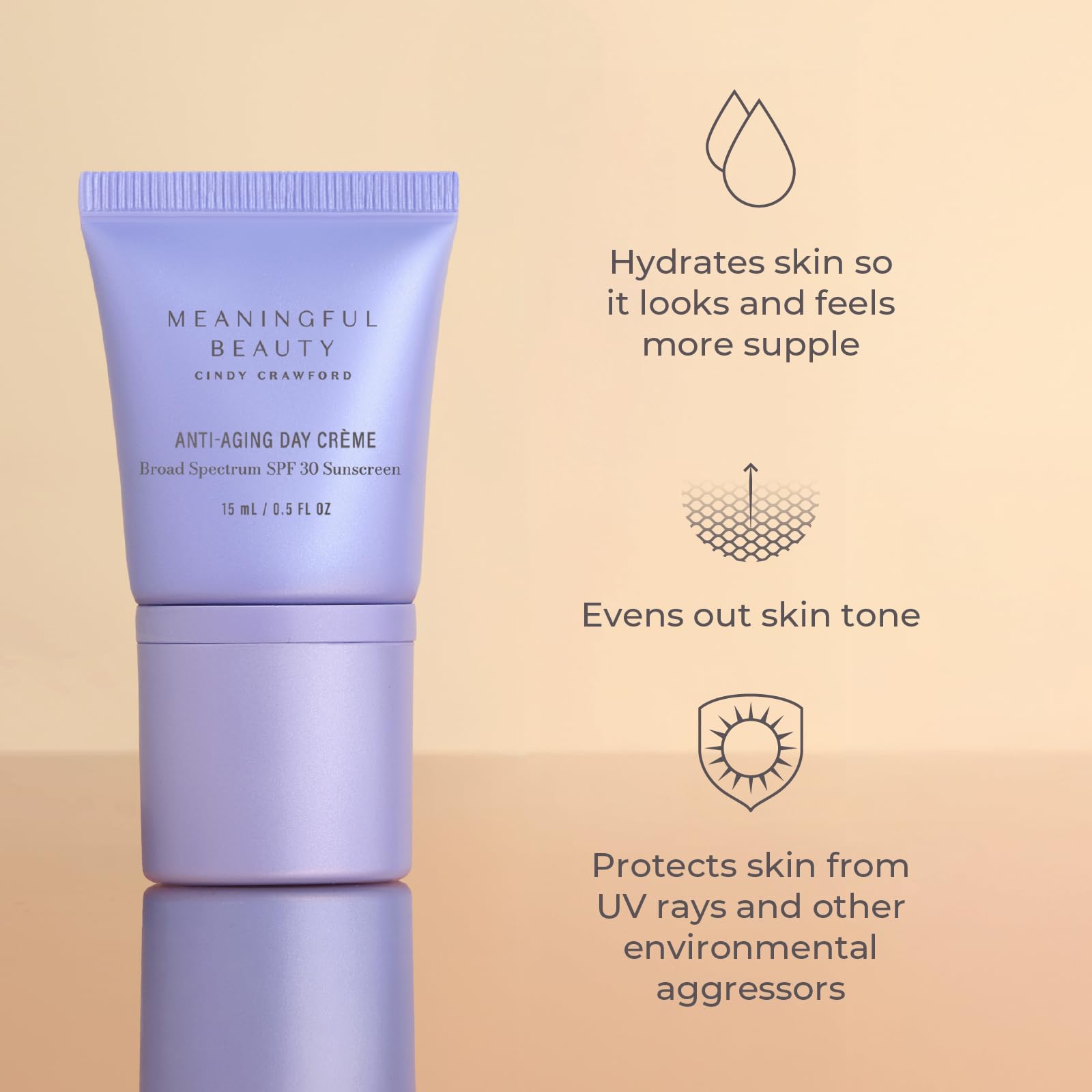 Meaningful Beauty serum dropper closeup highlighting fast-absorbing glow
