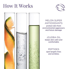 Meaningful Beauty texture of the serum on hand providing hydration
