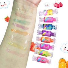 Mebtmel gloss held in hand for scale, demonstrates child-friendly size