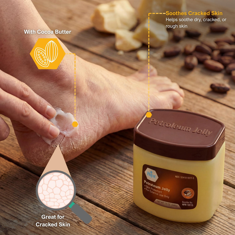 MED PRIDE open jar texture showing smooth cocoa butter blend benefit
