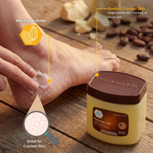 MED PRIDE open jar texture showing smooth cocoa butter blend benefit