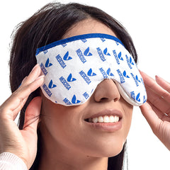 Medcosa front view showing soft mask and calming design benefit: comfortable warmth