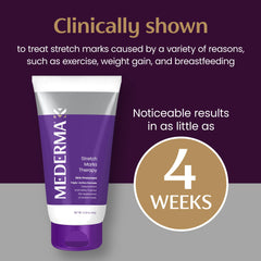 Mederma packaging and cap detail emphasizing no-mess dispensing benefit