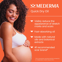Mederma oil texture spread on skin demonstrating quick absorption and non-greasy feel