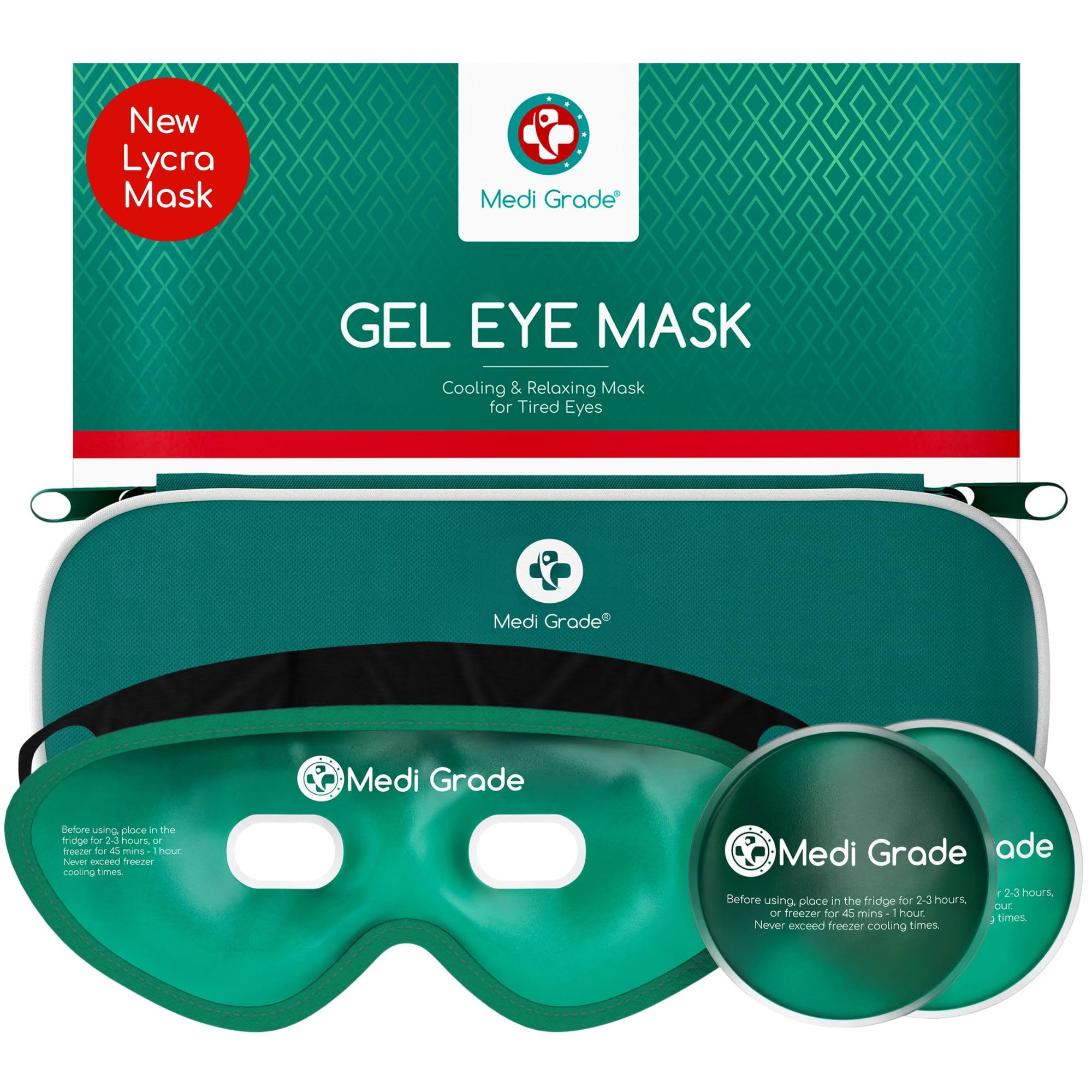Medi Grade front packaging showing complete eye care set and benefits