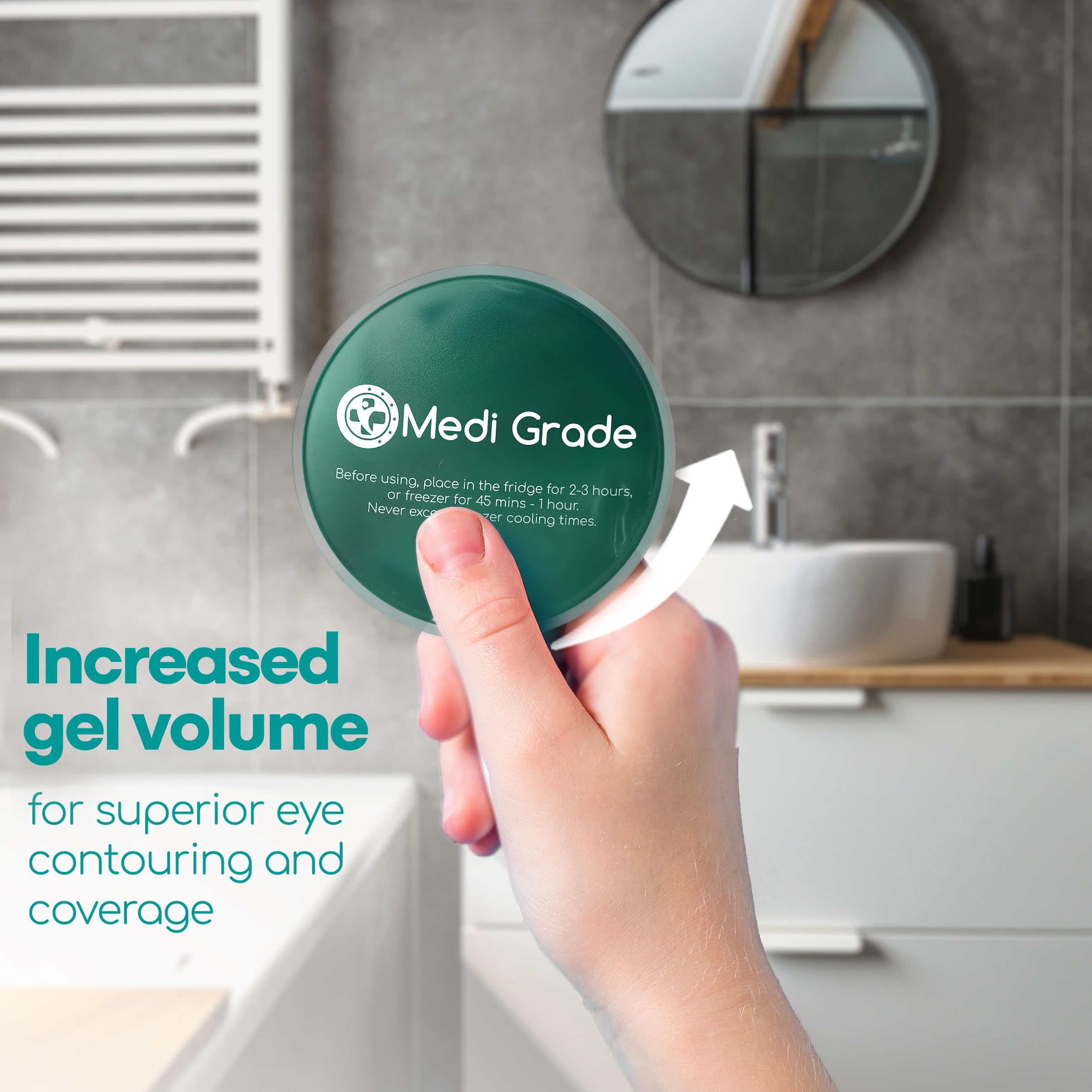Medi Grade size comparison in hand showing compact travel-friendly benefit