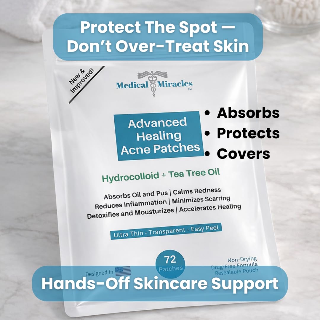 Medical Miracles applying a patch to a cheek demonstrating easy three-step use and protective benefit