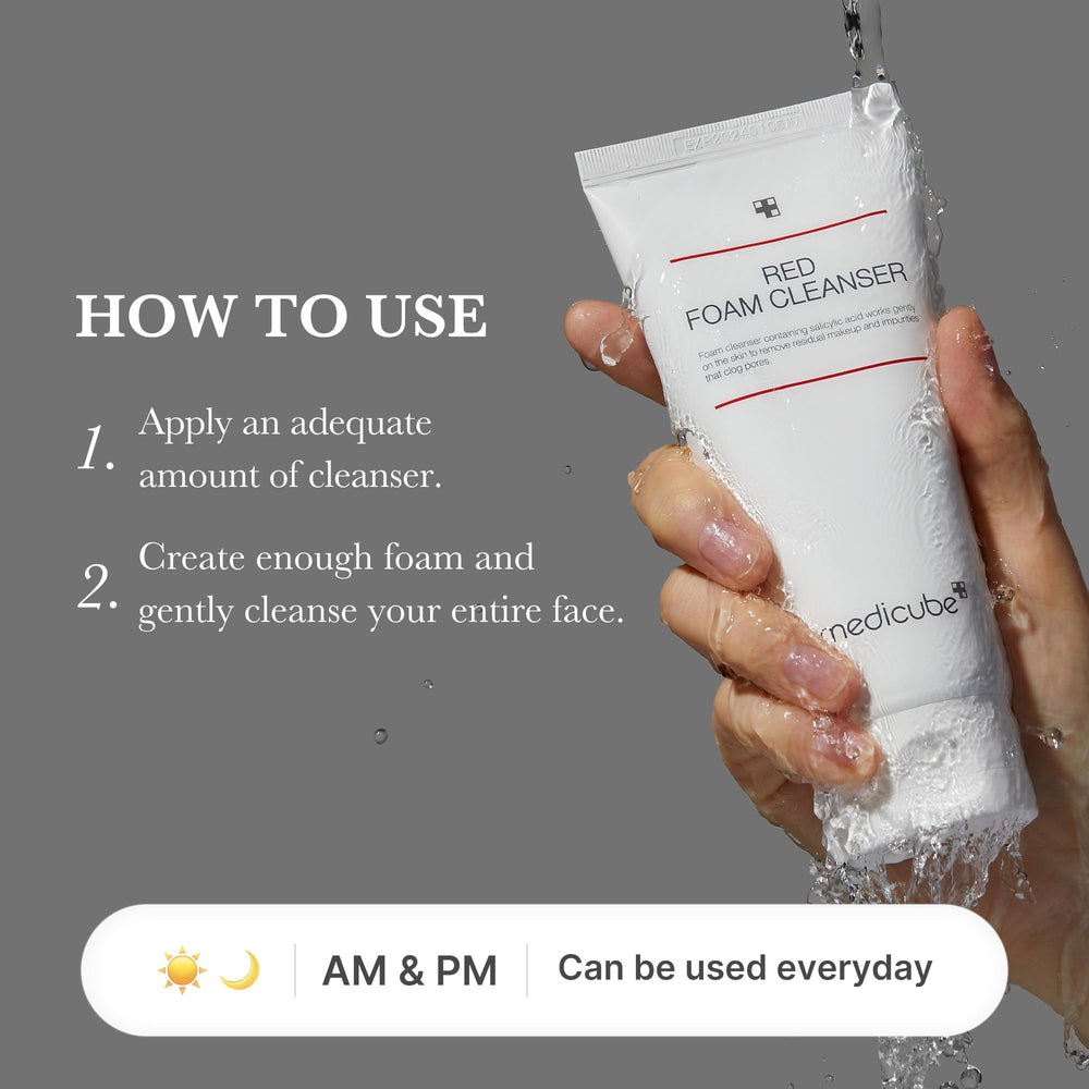 medicube cleanser in hand during use showing comfortable grip and gentle application