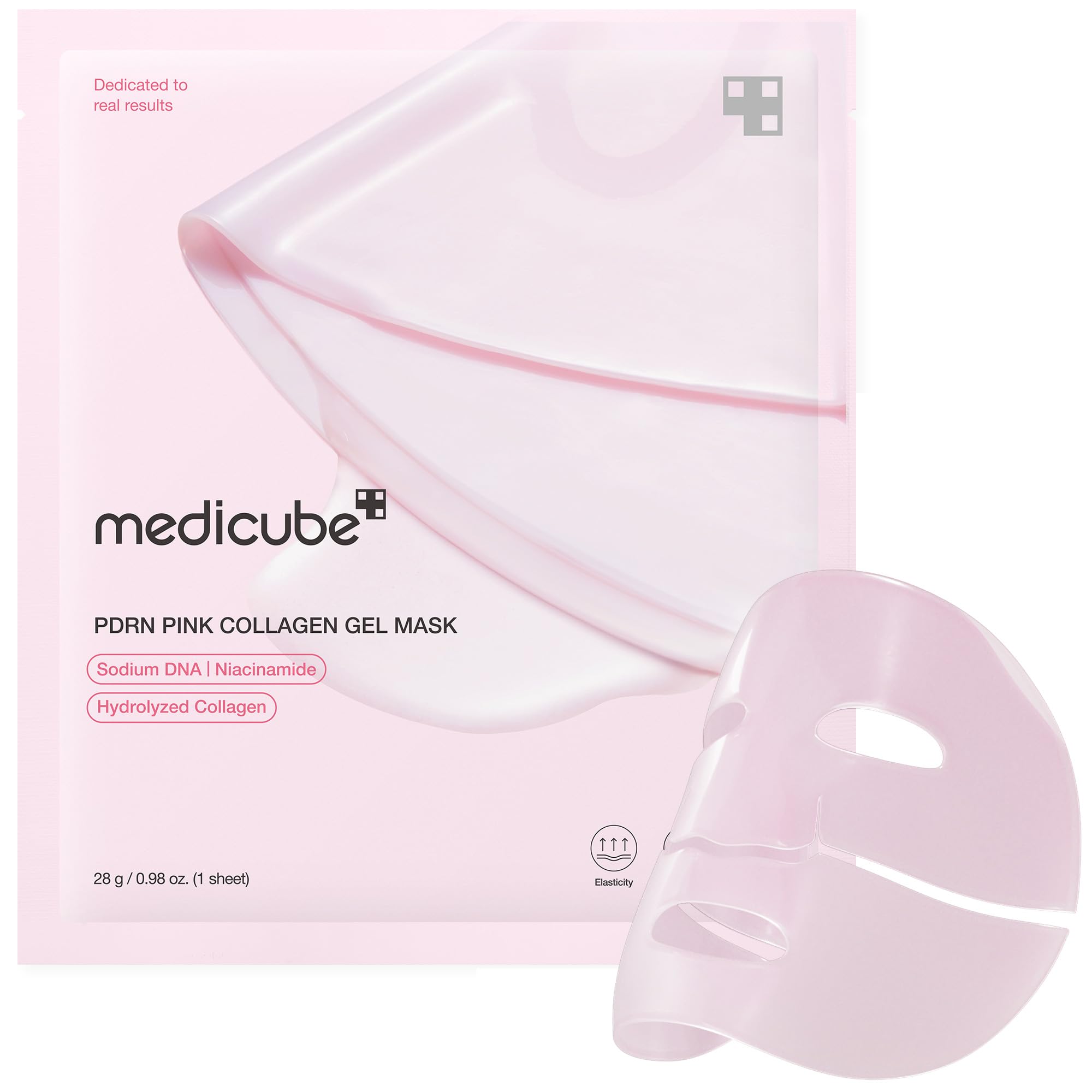 medicube front packaging showing product and benefits for radiant skin