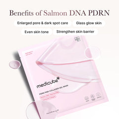 medicube mask on model demonstrating overnight use and cooling effect