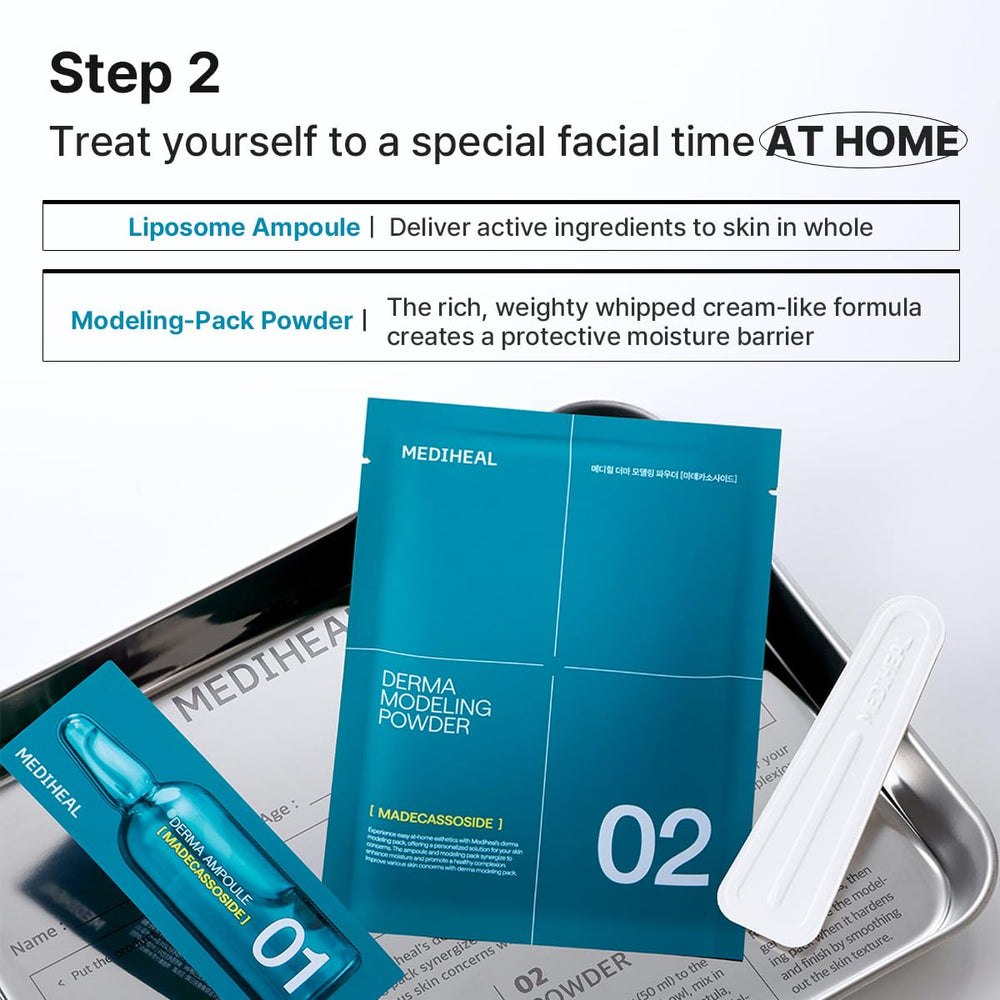 MEDIHEAL application on face demonstrating even coverage and calming effect
