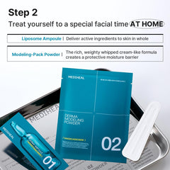 MEDIHEAL application on face demonstrating even coverage and calming effect