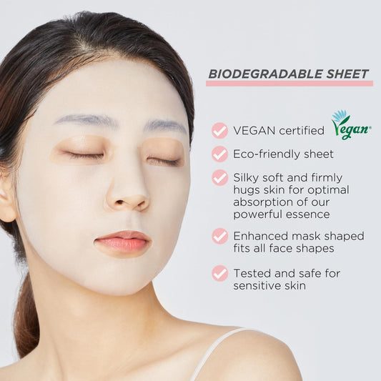 MEDIHEAL close-up of sheet texture saturated with serum for deep delivery