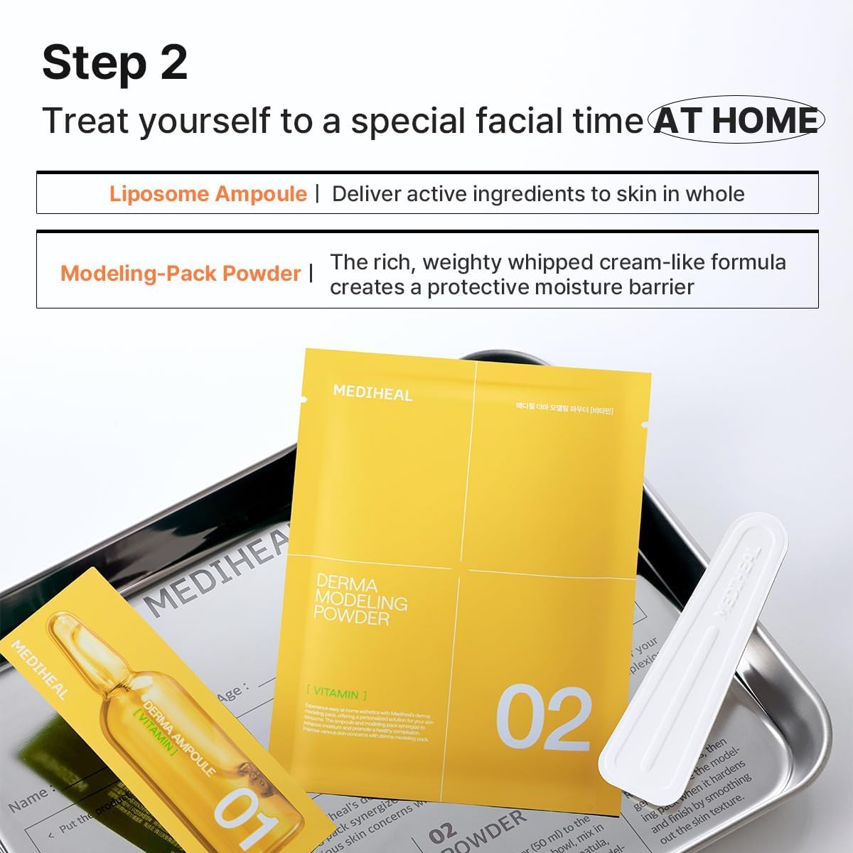 MEDIHEAL spatula spreading jelly mask for even application