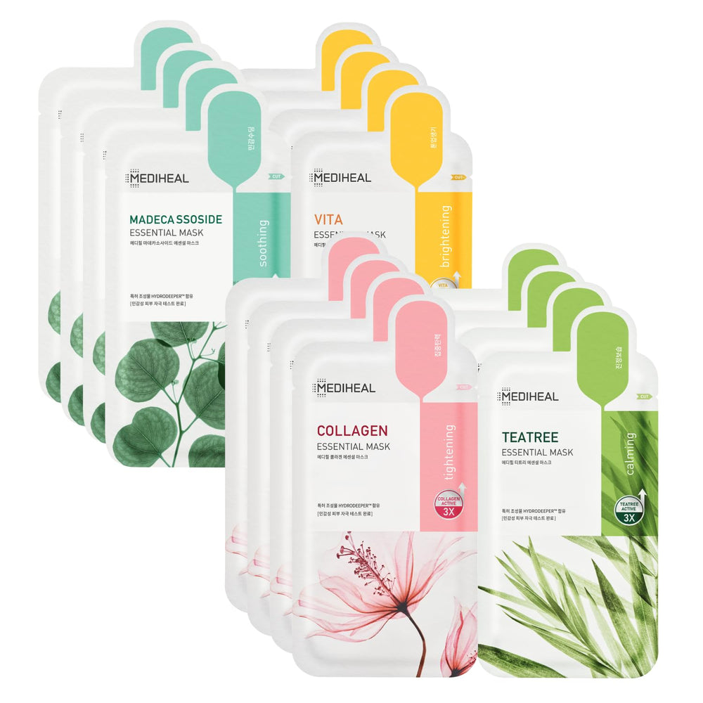 MEDIHEAL front packaging 16-pack showing variety and convenience