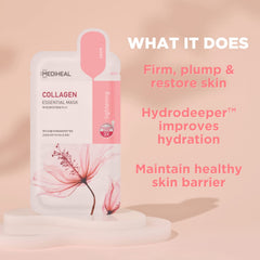 MEDIHEAL close-up of silky biodegradable sheet highlighting gentle absorption