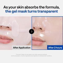 MEDIHEAL mask texture detail highlighting gel clarity and concentrated essence delivery