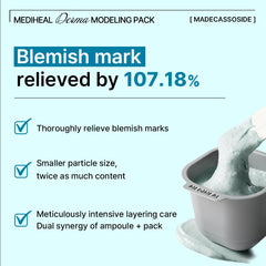 MEDIHEAL modeling powder in dish highlighting fine texture for firm setting