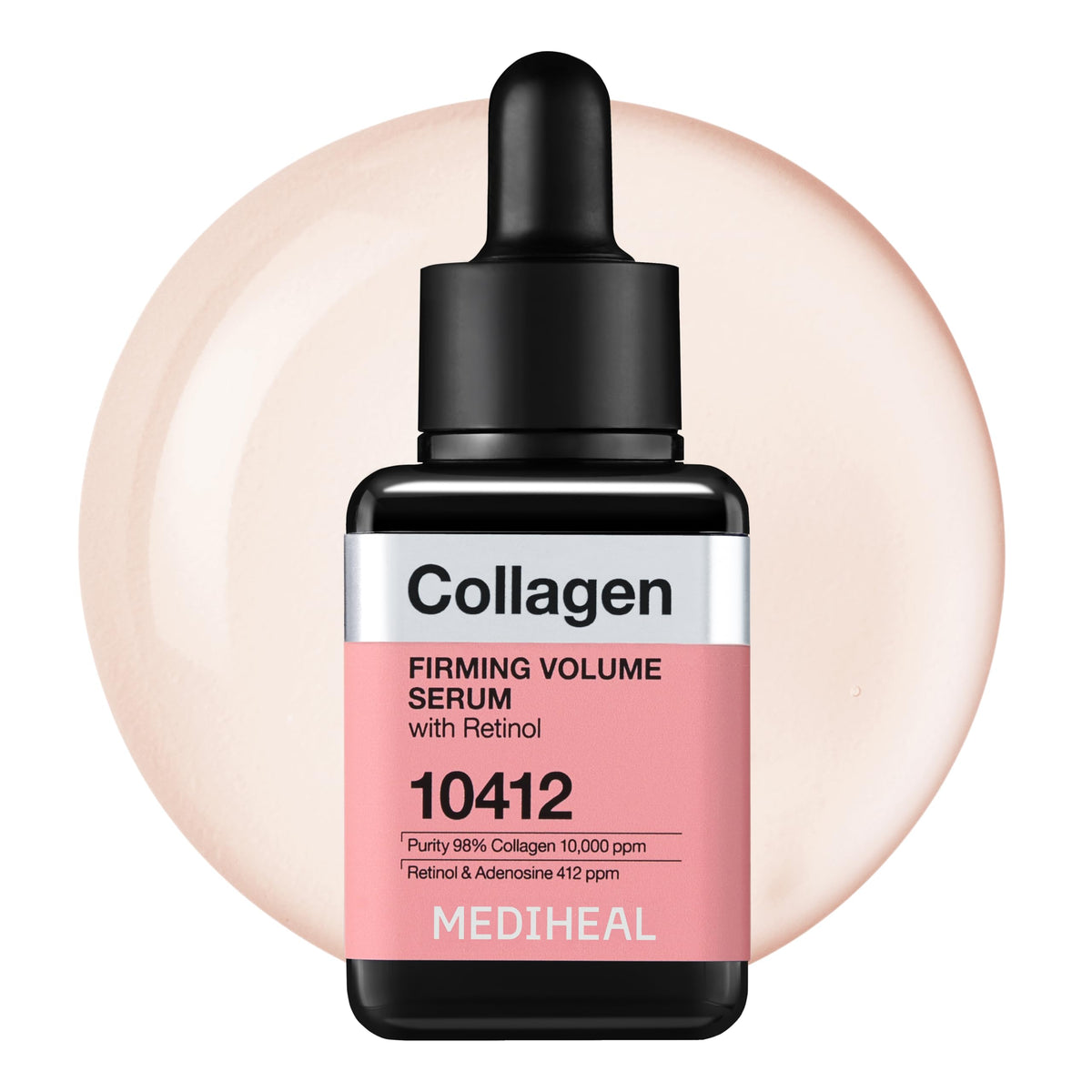 MEDIHEAL front bottle showing packaging and volume benefit